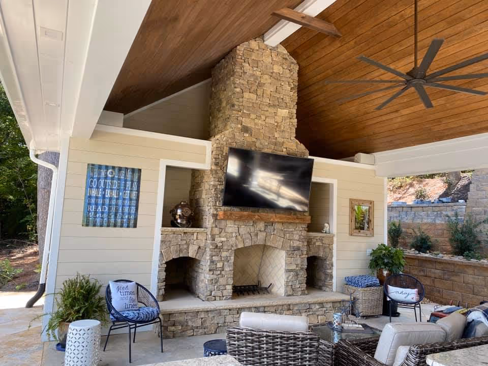 Large custom pool house build