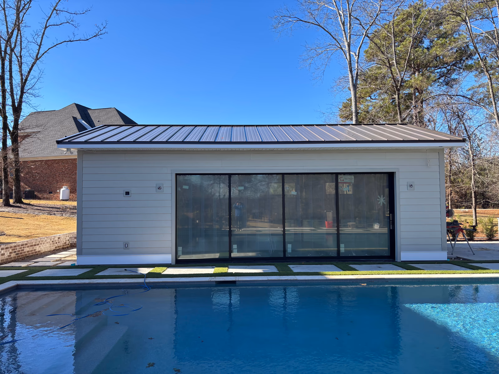 Finished pool house in the Midlands SC